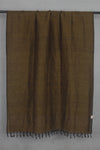 Russet Brown Slub Stole with Zari