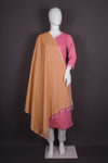 Handwoven Cotton Carrot Orange Dupatta