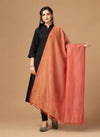 Orange, Red and Golden Zari Tissue Dupatta
