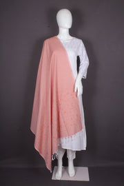 Handwoven Cotton Stole with Intricate Katha Embroidery