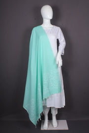 Handwoven Cotton Stole with Intricate Embroidery