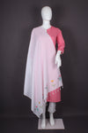 Handwoven Cotton Dupatta with Intricate Katha Embroidery