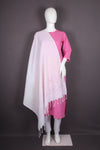 Handwoven Cotton Dupatta with Intricate Katha Embroidery