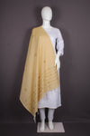Handwoven Cotton Dupatta with Intricate Katha Embroidery