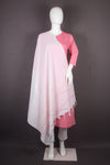 Handwoven Cotton Stole with Intricate Katha Embroidery