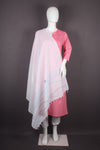 Handwoven Cotton Stole with Intricate Katha Embroidery