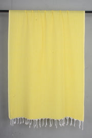 Elegant Self-Line Stole in Yellow