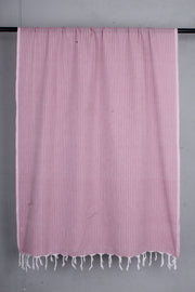 Pink Stole with White Stripes