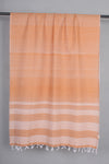 Handwoven Cotton Orange with White Striped