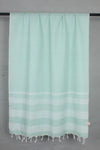 Sea Green Stole with White Lining Border