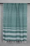 Olive Green Stole with White Lining Border