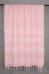 Peach Stole with White Striped