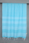 Sky Blue Stole with White Striped