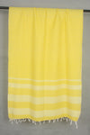 Lemon Yellow Stole with White Striped