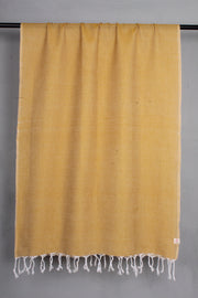 Handwoven Cotton Mustard Yellow Dupatta