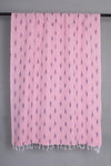 Handwoven Cotton Pink Ikat Stole