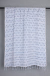 Handwoven Cotton Off White Ikat Stole