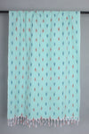Handwoven Cotton Space Green Ikat Stole