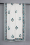 Handwoven Cotton Stole with Sanganeri Print
