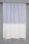 Handwoven Pastel Blue & White Tangaliya Weave Cotton Dupatta with Traditional Dot Motifs