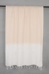 Handwoven Peach & Off-White Tangaliya Weave Cotton Dupatta with Traditional Dot Motifs