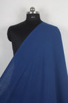 Handwoven Pure Cotton Fabric -Blue Slub Plain