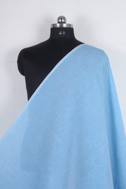 Handwoven Pure Cotton Linen Fabric - Sky Blue