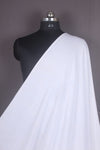 Handwoven Pure Cotton Twill Plain Fabric - White