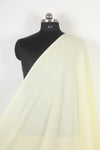 Handwoven Pure Cotton Fabric -Light Yellow with Self Line