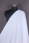 Handwoven Pure Cotton Fabric - White with Self Line