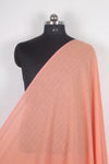 Handwoven Pure Cotton Fabric - Brick Pink with Self Line
