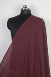 Handwoven Pure Cotton Fabric -Jamuni Maroon with Self Line