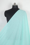 Handwoven Pure Cotton Fabric - Sea Green Self Line