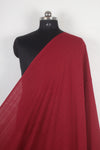 Handwoven Pure Cotton Fabric Space Dyed  - Red Self Line