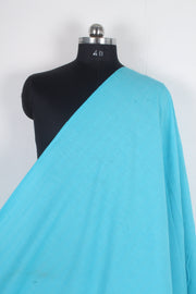 Handwoven Pure Cotton Self Check Fabric -Azure Blue
