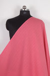 Handwoven Pure Cotton Self Check Fabric -Ruby Pink