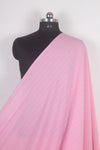 Handwoven Pure Cotton Fabric Self Striped - Pink