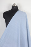 Handwoven Pure Cotton Fabric -Sky Blue with Self Line