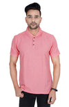 Pink Cotton Polo T-Shirt