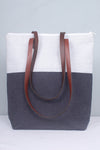 White and Grey Hand Bag