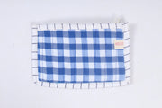 Blue and White Check Mobile Pouch