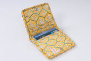 Yellow and Blue Printed Wallet