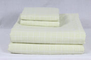 Baby Green and White Check Double Bedsheet