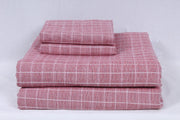 Heliconia Red and White Check Double Bedsheet