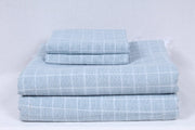 Umpire Blue and White Check Double Bedsheet