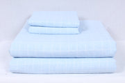 Serenity Blue and White Check Double Bedsheet