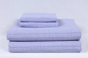 Heather Purple and Blue Striped Double Bedsheet