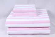 Lavender Purple and White Striped Double Bedsheet