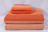 Cantaloupe, Fire and Bright Orange Striped Double Bedsheet