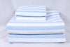 Carolina Blue and White Striped Double Bedsheet